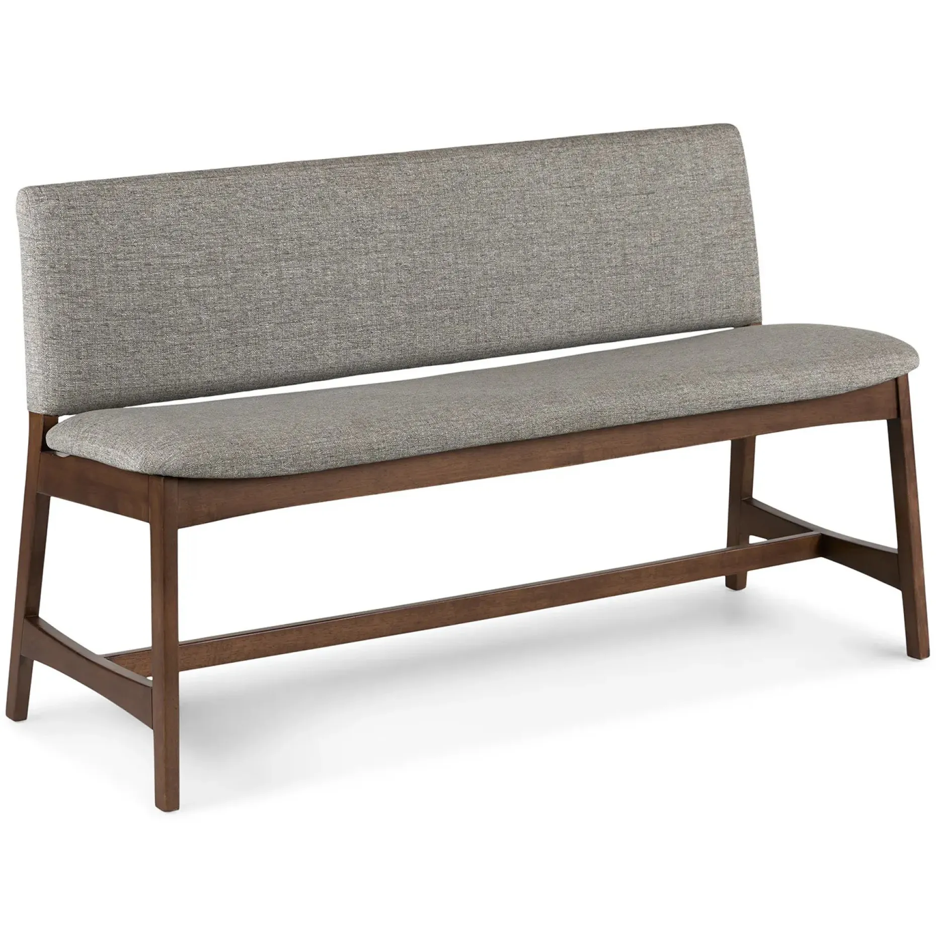 Nosh 51.5" Bench - Walnut and Quarry Gray