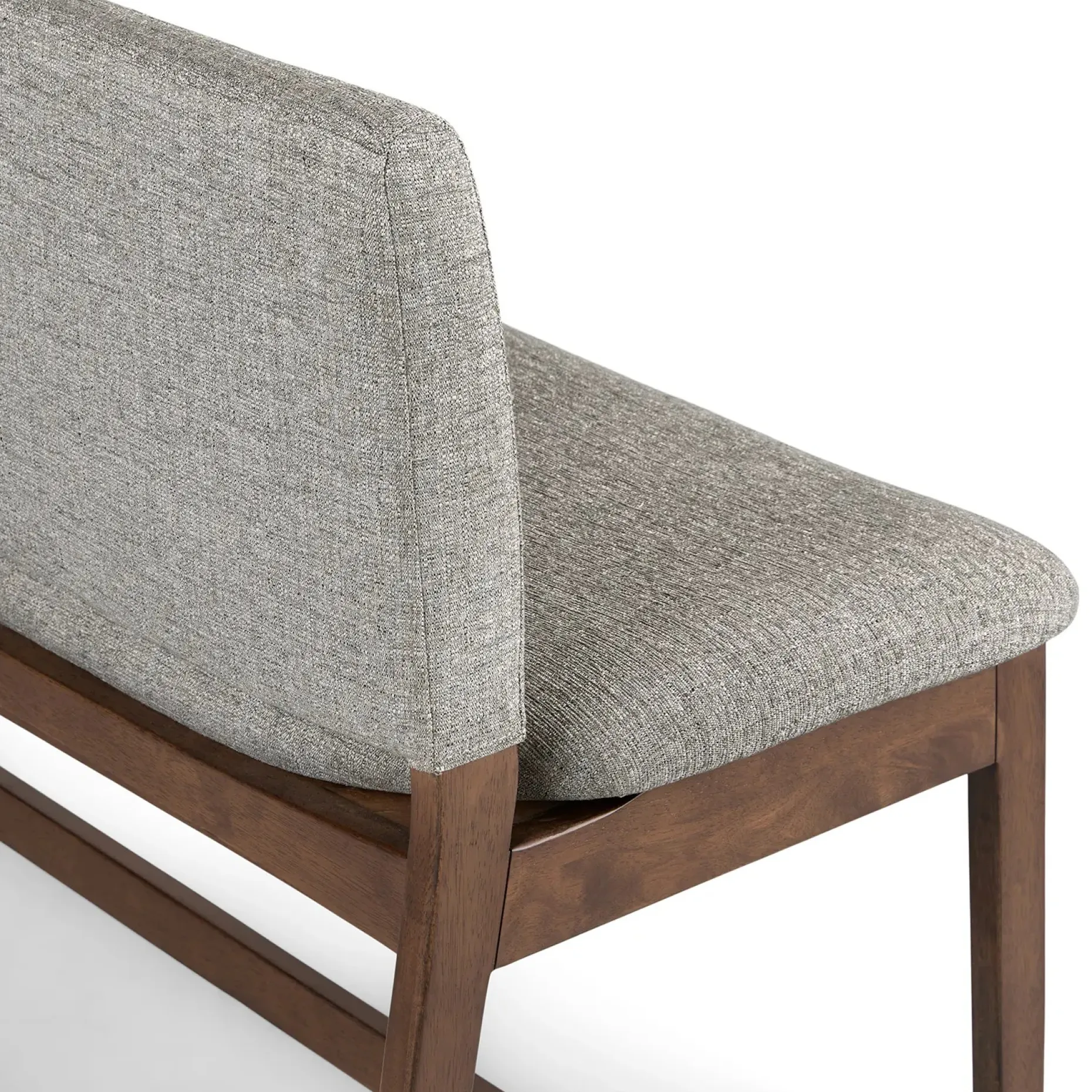 Nosh 51.5" Bench - Walnut and Quarry Gray