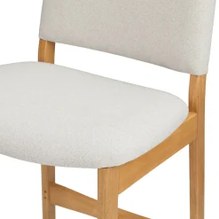Nosh Counter Stool - Oak and Ratine Ivory