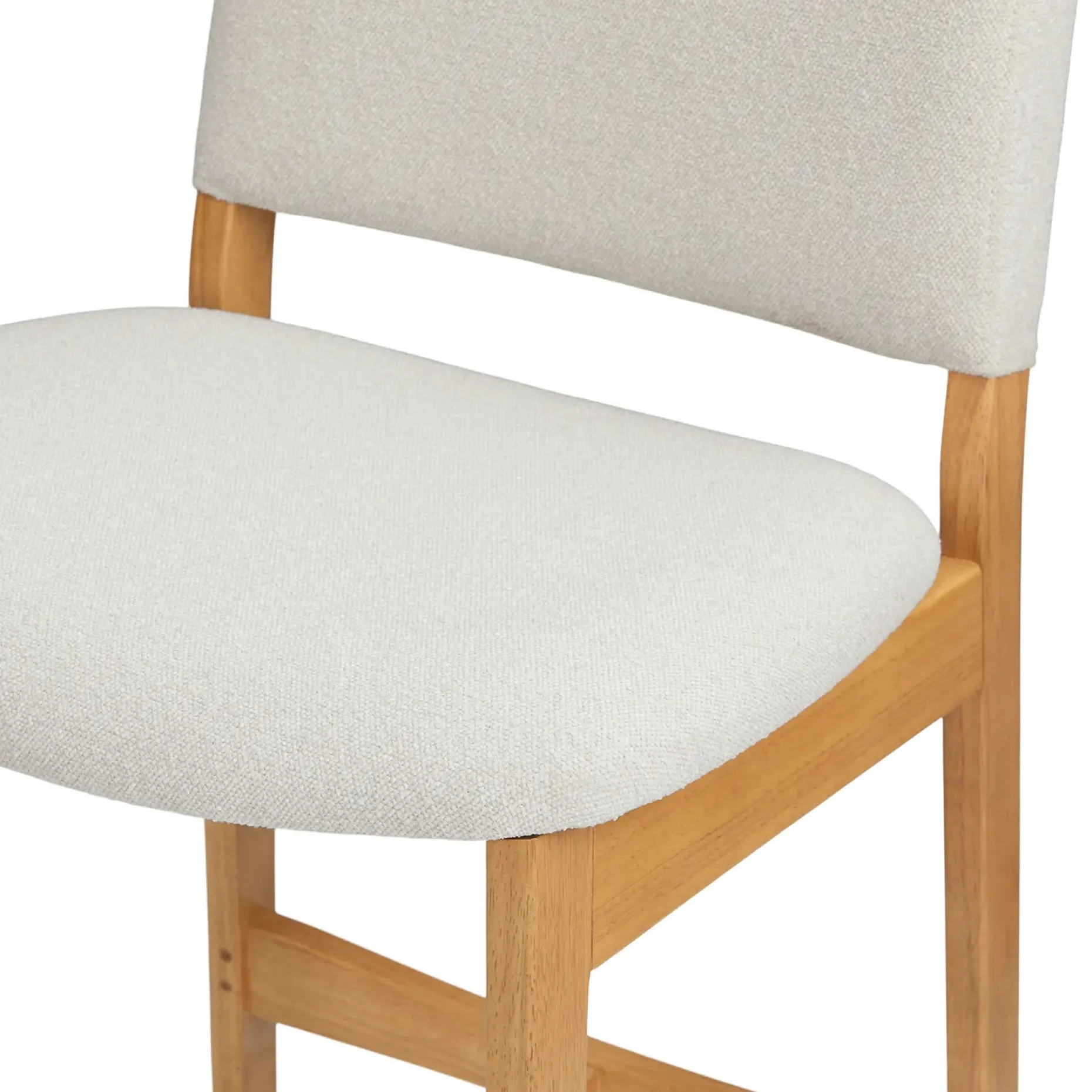 Nosh Counter Stool - Oak and Ratine Ivory
