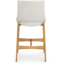 Nosh Counter Stool - Oak and Ratine Ivory