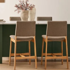 Nosh Counter Stool - Oak and Ratine Brown