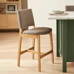 Nosh Counter Stool - Oak and Ratine Brown