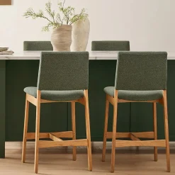 Nosh Counter Stool - Oak and Ratine Green