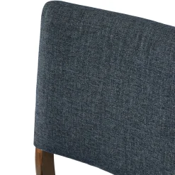 Nosh Counter Stool - Walnut and Denim Blue