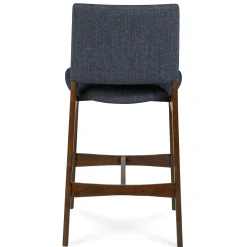 Nosh Counter Stool - Walnut and Denim Blue