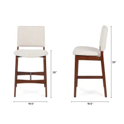 Nosh Counter Stool - Walnut and Chalk Gray