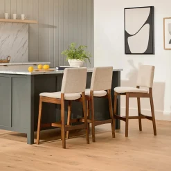 Nosh Counter Stool - Walnut and Chalk Gray