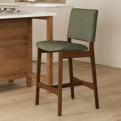 Nosh Counter Stool - Walnut and Hemlock Green