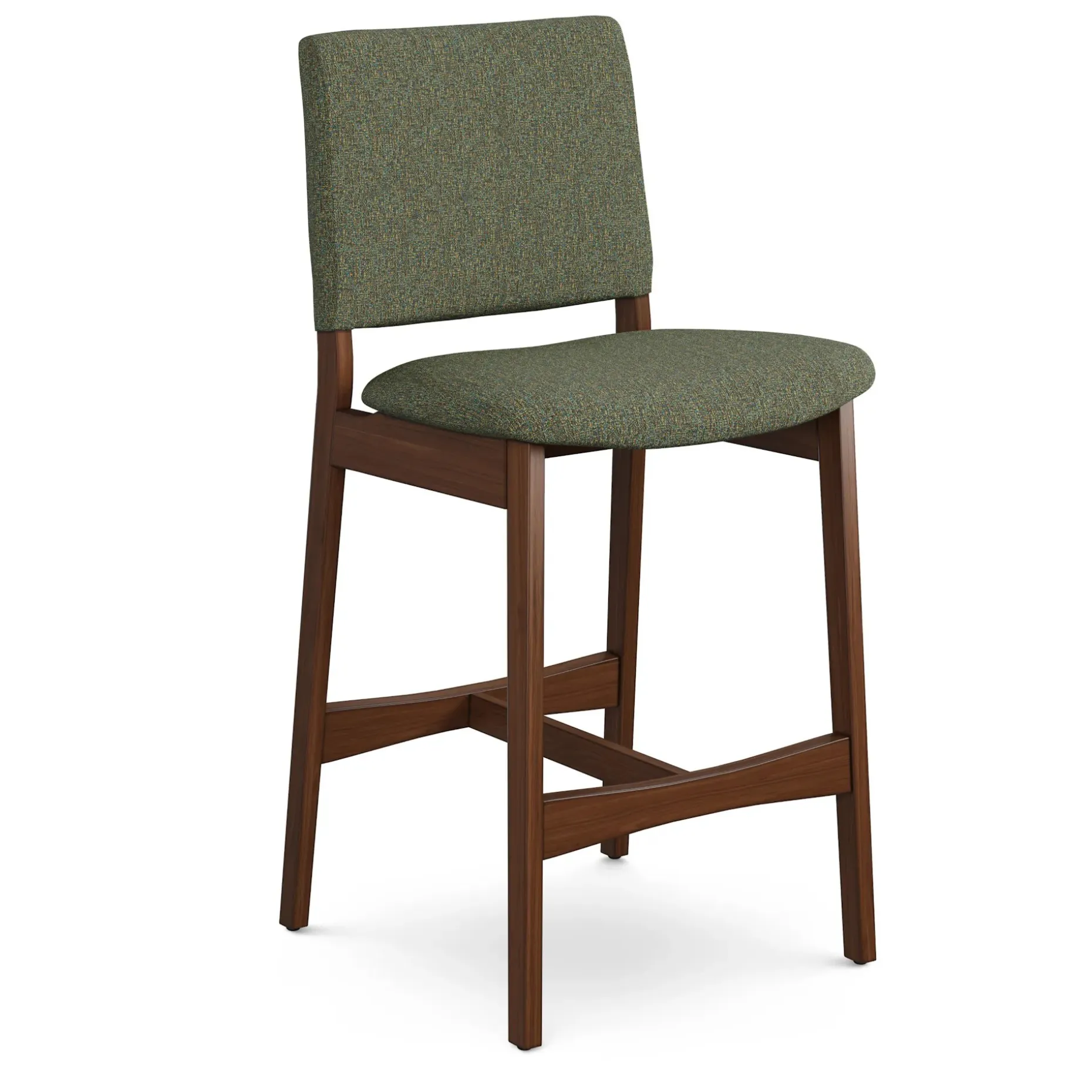 Nosh Counter Stool - Walnut and Hemlock Green