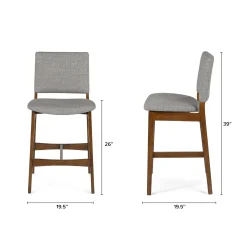 Nosh Counter Stool - Walnut and Quarry Gray