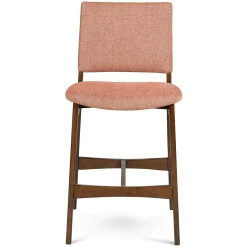 Nosh Counter Stool - Walnut and Rosehip Orange