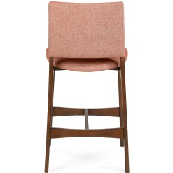 Nosh Counter Stool - Walnut and Rosehip Orange