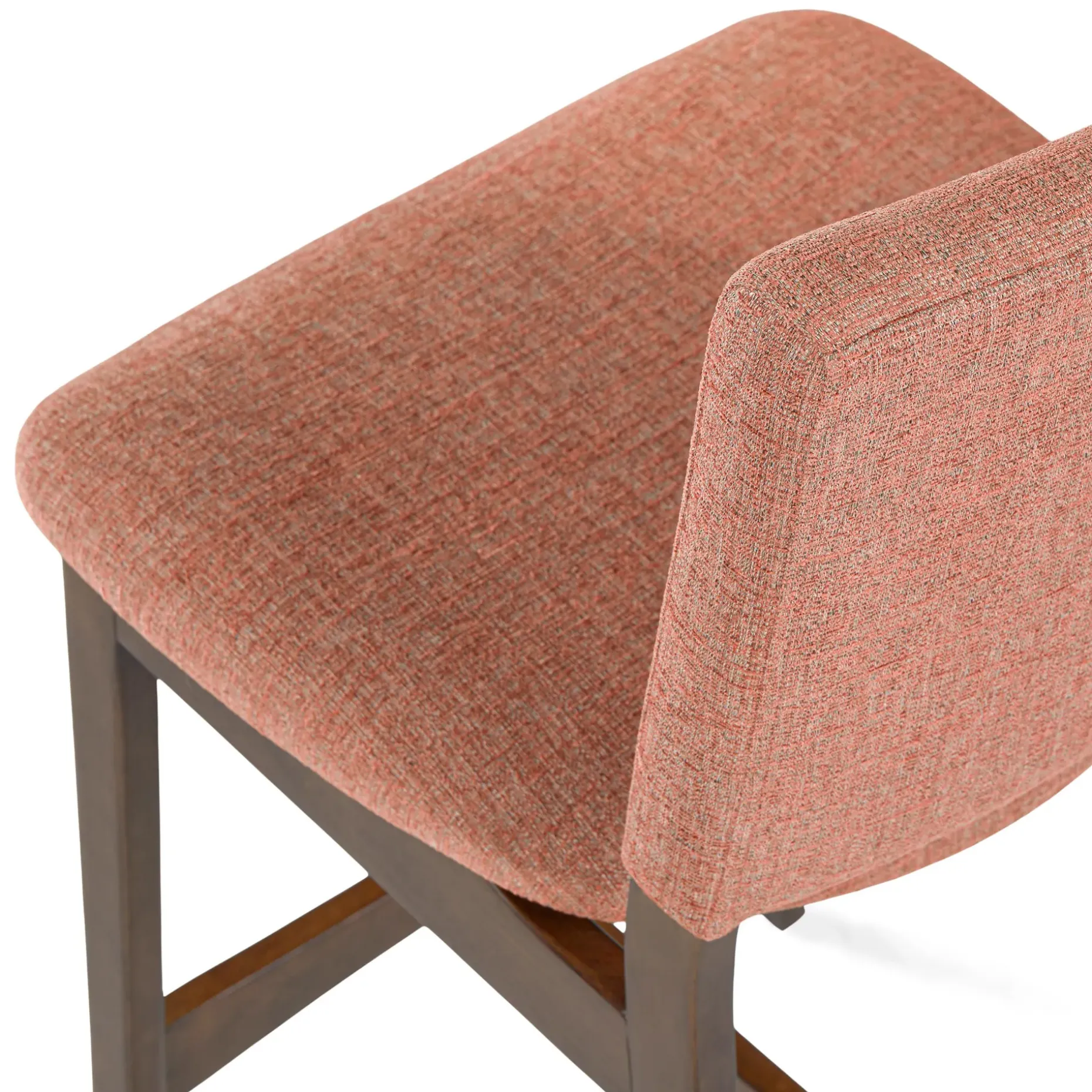 Nosh Counter Stool - Walnut and Rosehip Orange