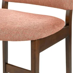 Nosh Counter Stool - Walnut and Rosehip Orange