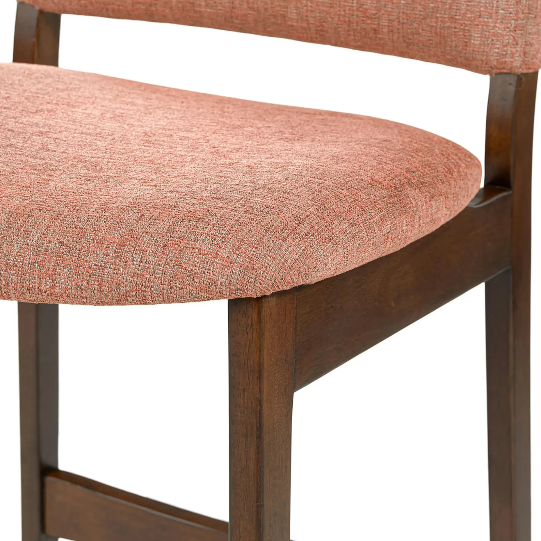 Nosh Counter Stool - Walnut and Rosehip Orange