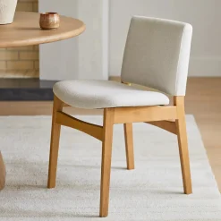 Nosh Dining Chair - Oak and Ratine Ivory