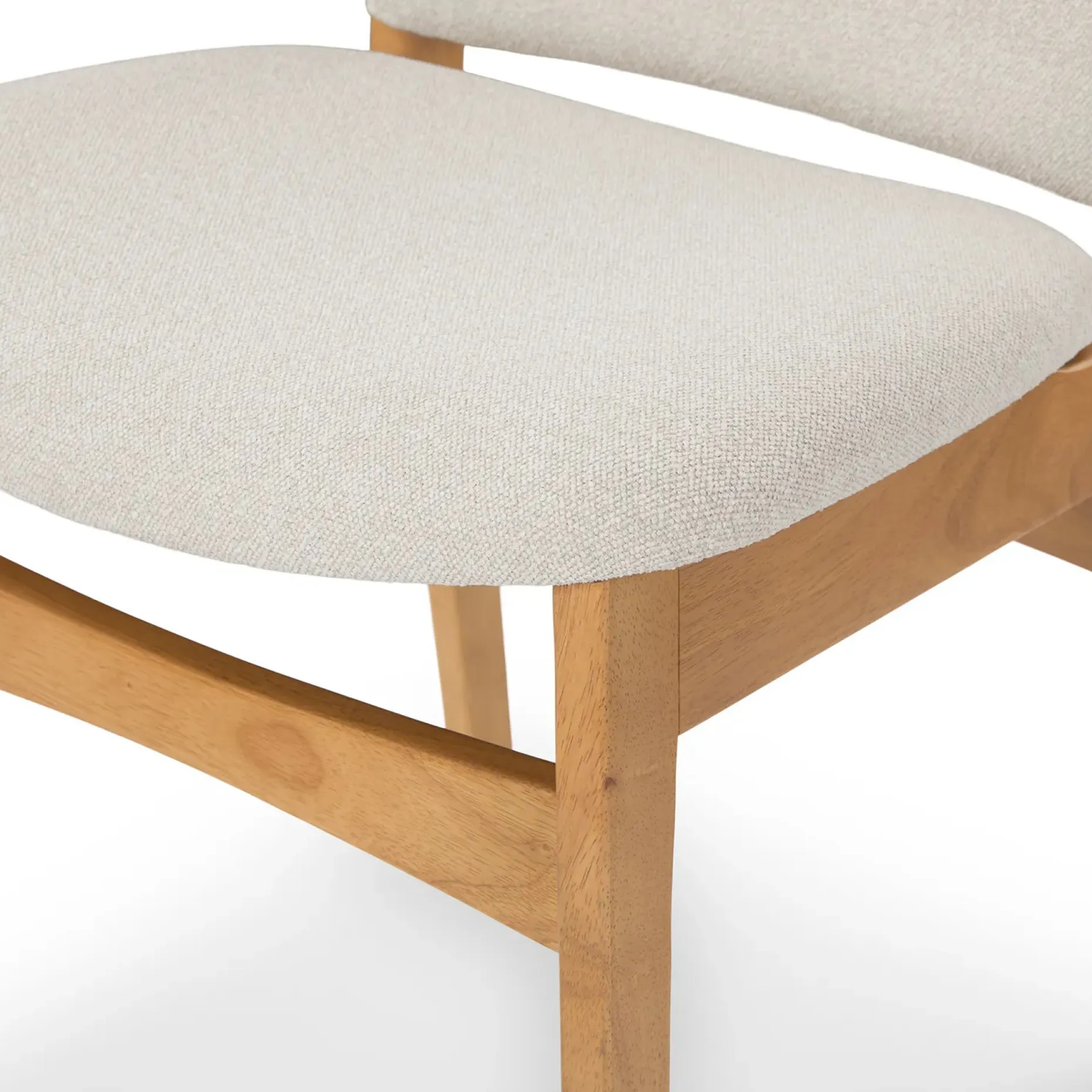 Nosh Dining Chair - Oak and Ratine Ivory