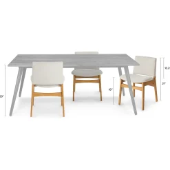 Nosh Dining Chair - Oak and Ratine Ivory
