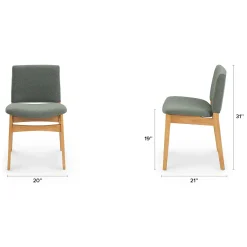 Nosh Dining Chair - Oak and Ratine Green