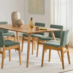 Nosh Dining Chair - Oak and Ratine Green