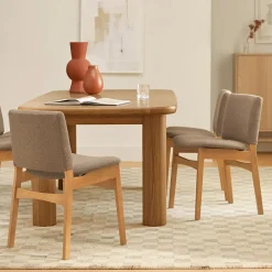 Nosh Dining Chair - Oak and Ratine Brown