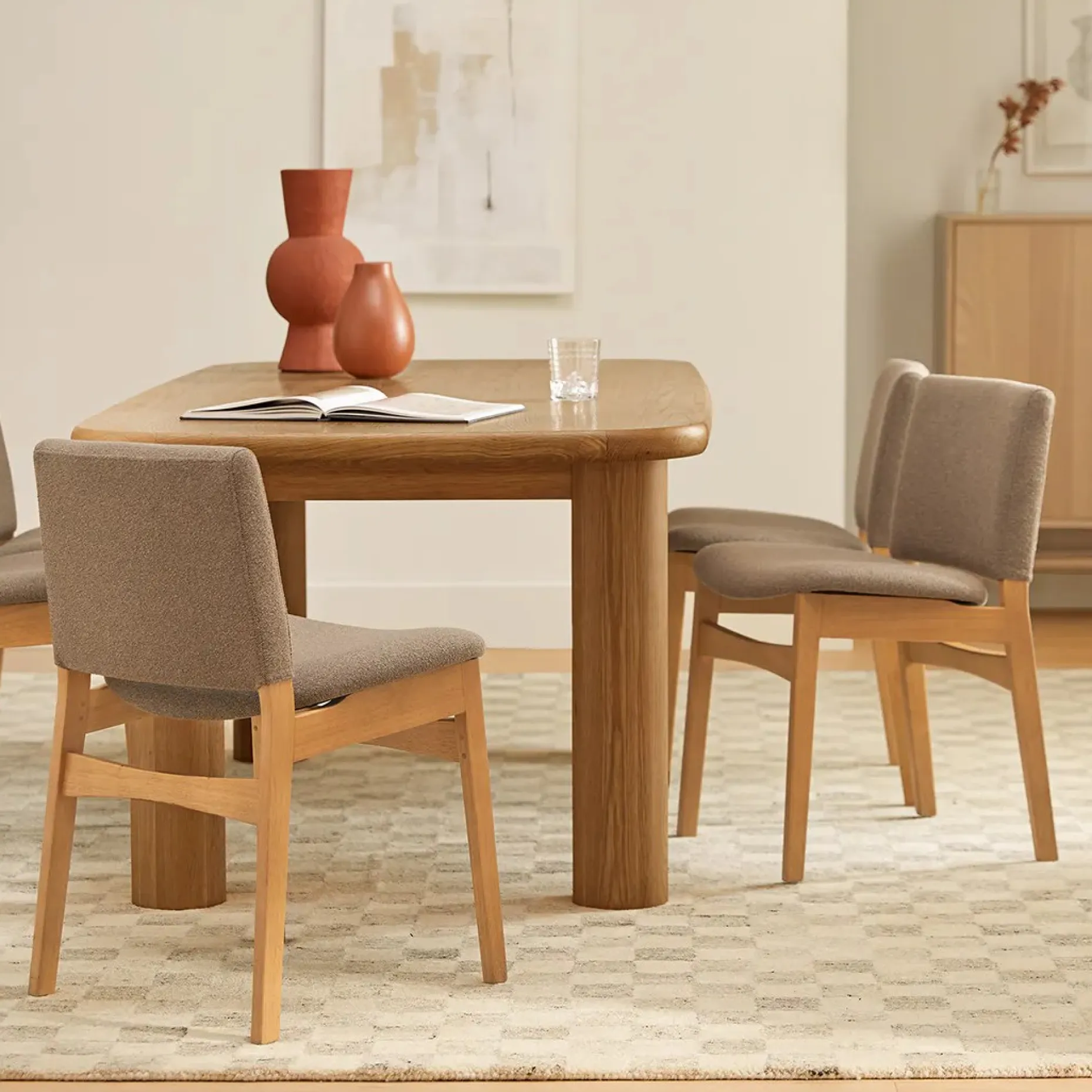 Nosh Dining Chair - Oak and Ratine Brown