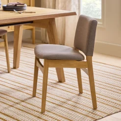 Nosh Dining Chair - Oak and Ratine Brown