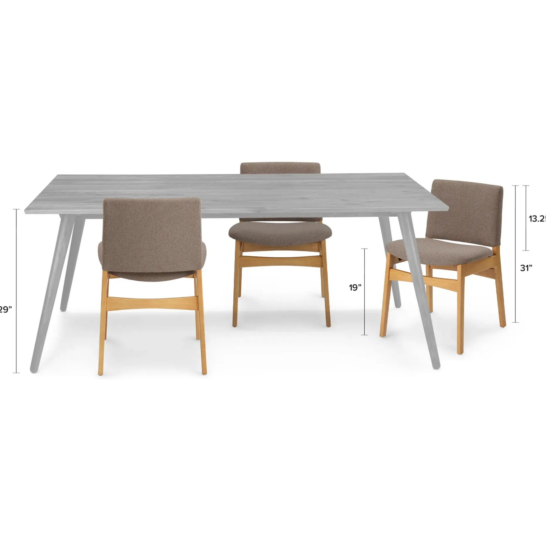 Nosh Dining Chair - Oak and Ratine Brown