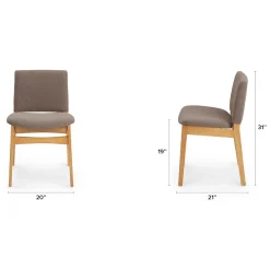Nosh Dining Chair - Oak and Ratine Brown