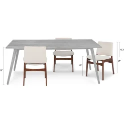 Nosh Dining Chair - Walnut and Chalk Gray