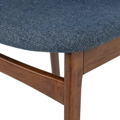 Nosh Dining Chair - Walnut and Denim Blue