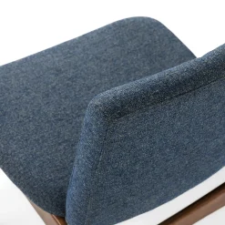 Nosh Dining Chair - Walnut and Denim Blue