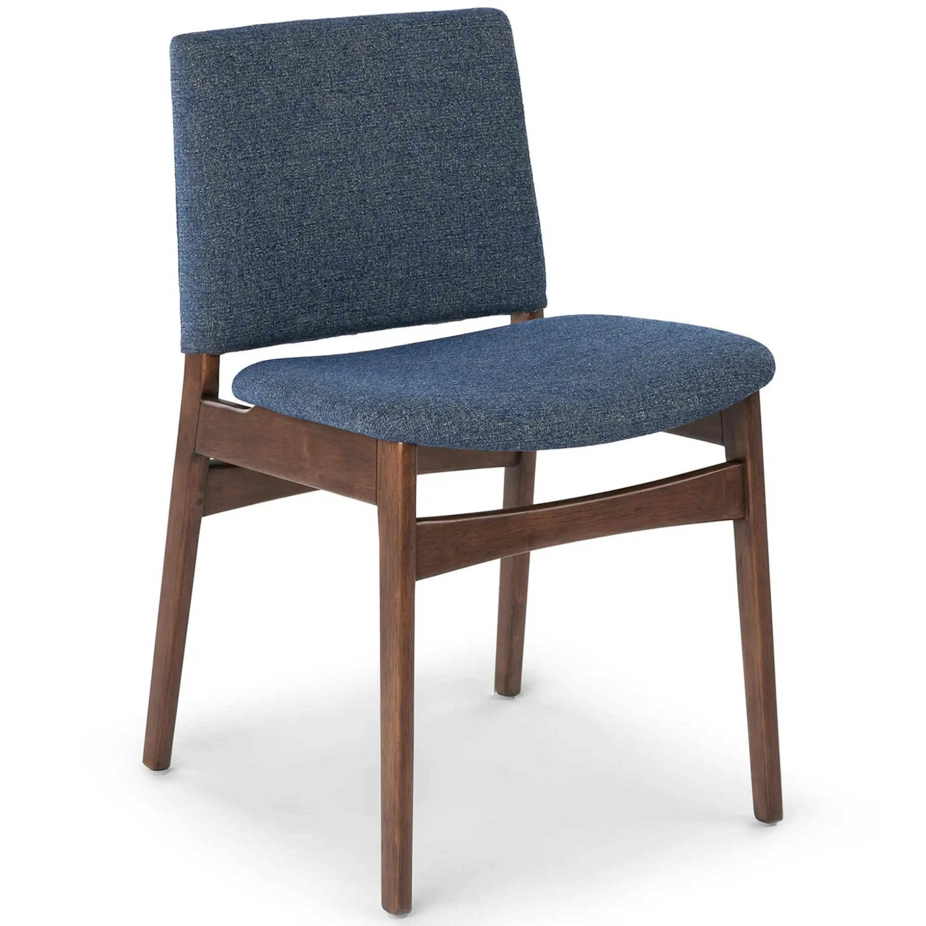 Nosh Dining Chair - Walnut and Denim Blue