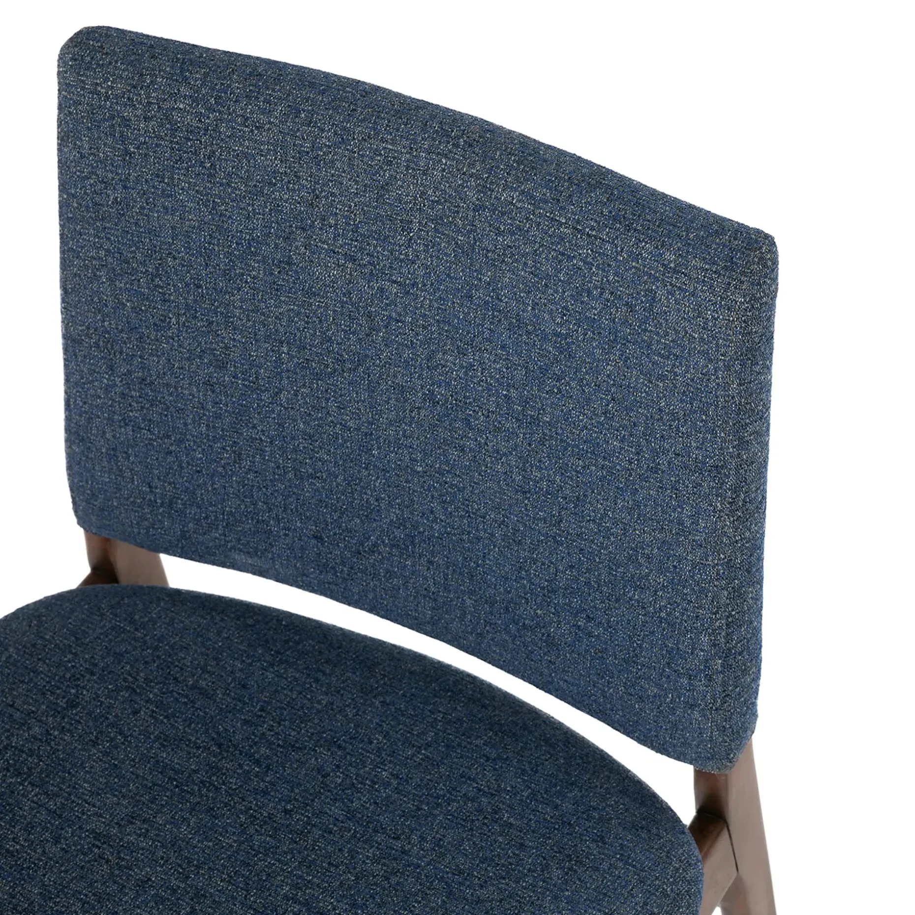 Nosh Dining Chair - Walnut and Denim Blue