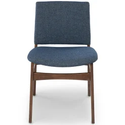 Nosh Dining Chair - Walnut and Denim Blue