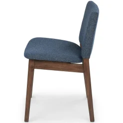 Nosh Dining Chair - Walnut and Denim Blue