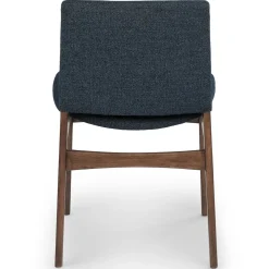 Nosh Dining Chair - Walnut and Denim Blue