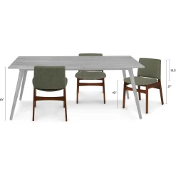 Nosh Dining Chair - Walnut and Hemlock Green