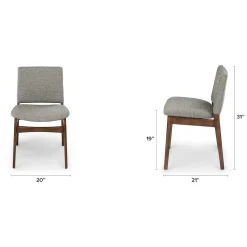 Nosh Dining Chair - Walnut and Quarry Gray