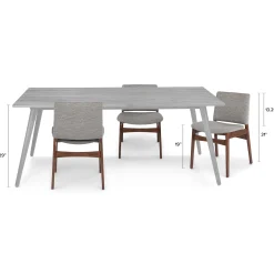 Nosh Dining Chair - Walnut and Quarry Gray