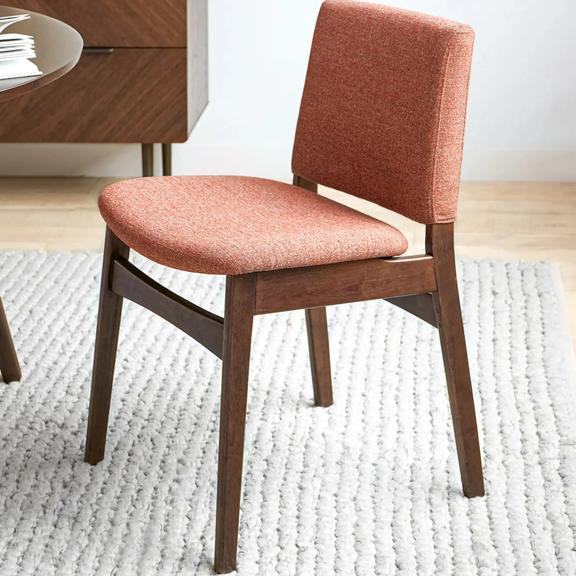 Nosh Dining Chair - Walnut and Rosehip Orange