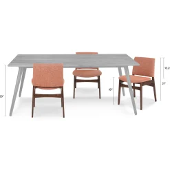 Nosh Dining Chair - Walnut and Rosehip Orange