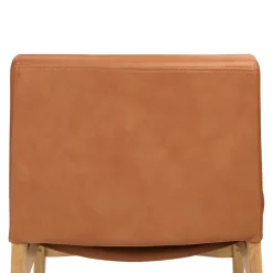 Nosh Leather Dining Chair - Natural Oak and Lucia Tan