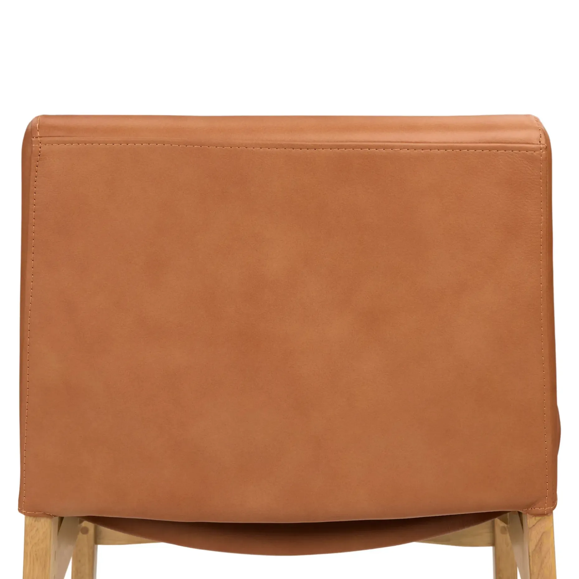 Nosh Leather Dining Chair - Natural Oak and Lucia Tan