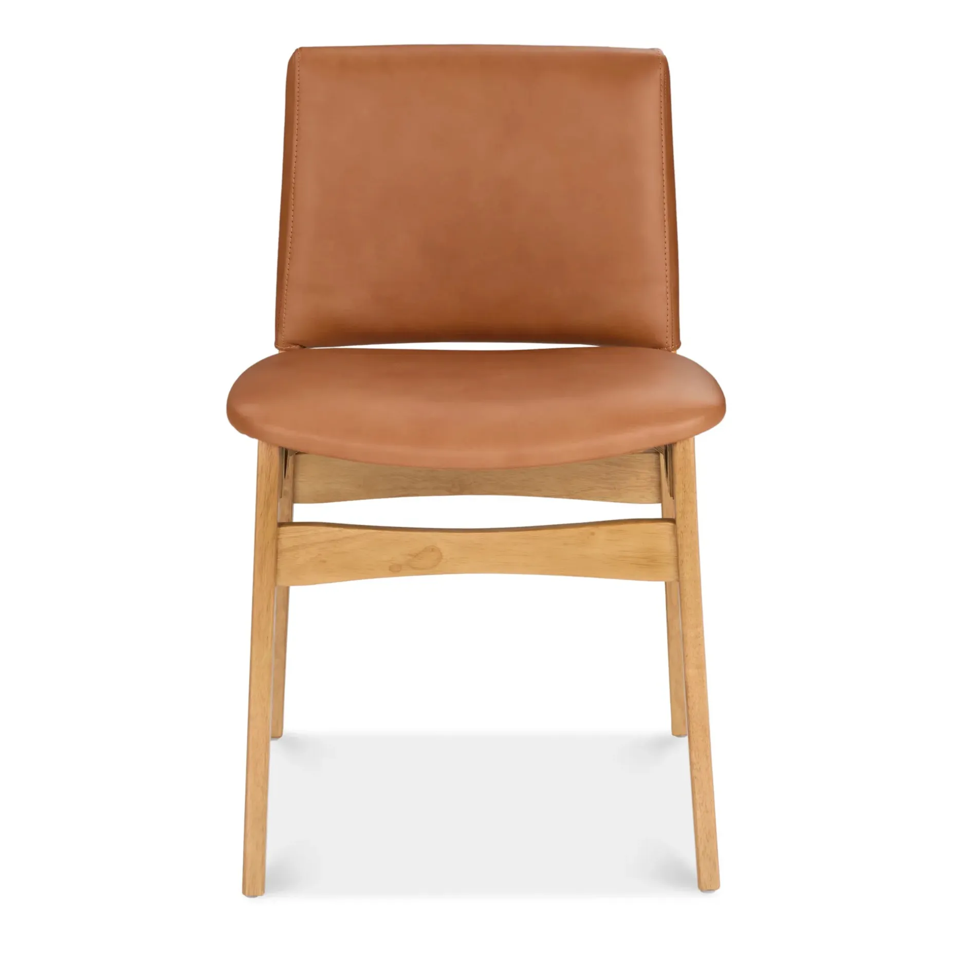 Nosh Leather Dining Chair - Natural Oak and Lucia Tan