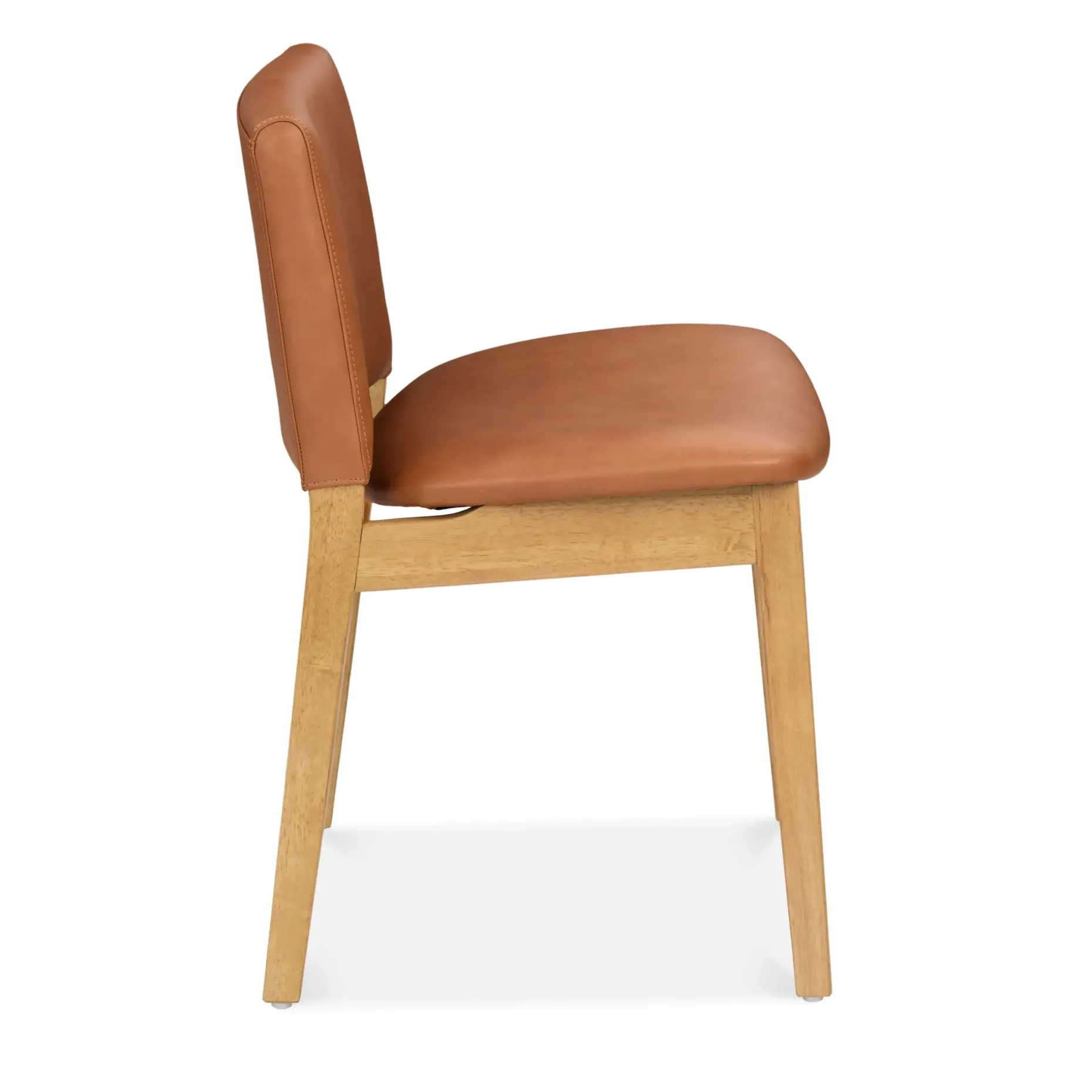 Nosh Leather Dining Chair - Natural Oak and Lucia Tan