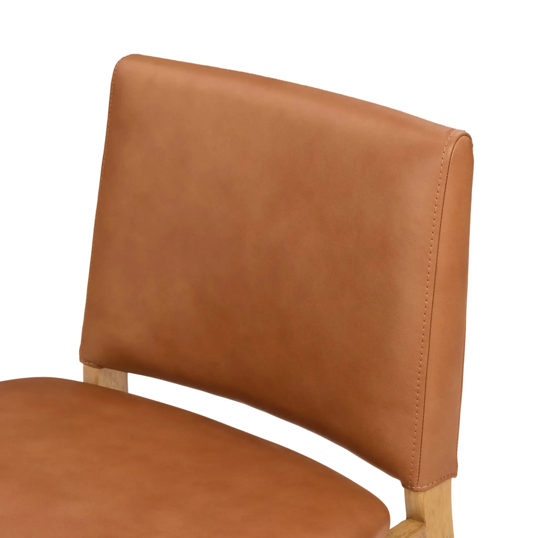 Nosh Leather Dining Chair - Natural Oak and Lucia Tan