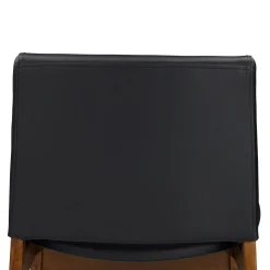 Nosh Leather Dining Chair - Walnut and Black
