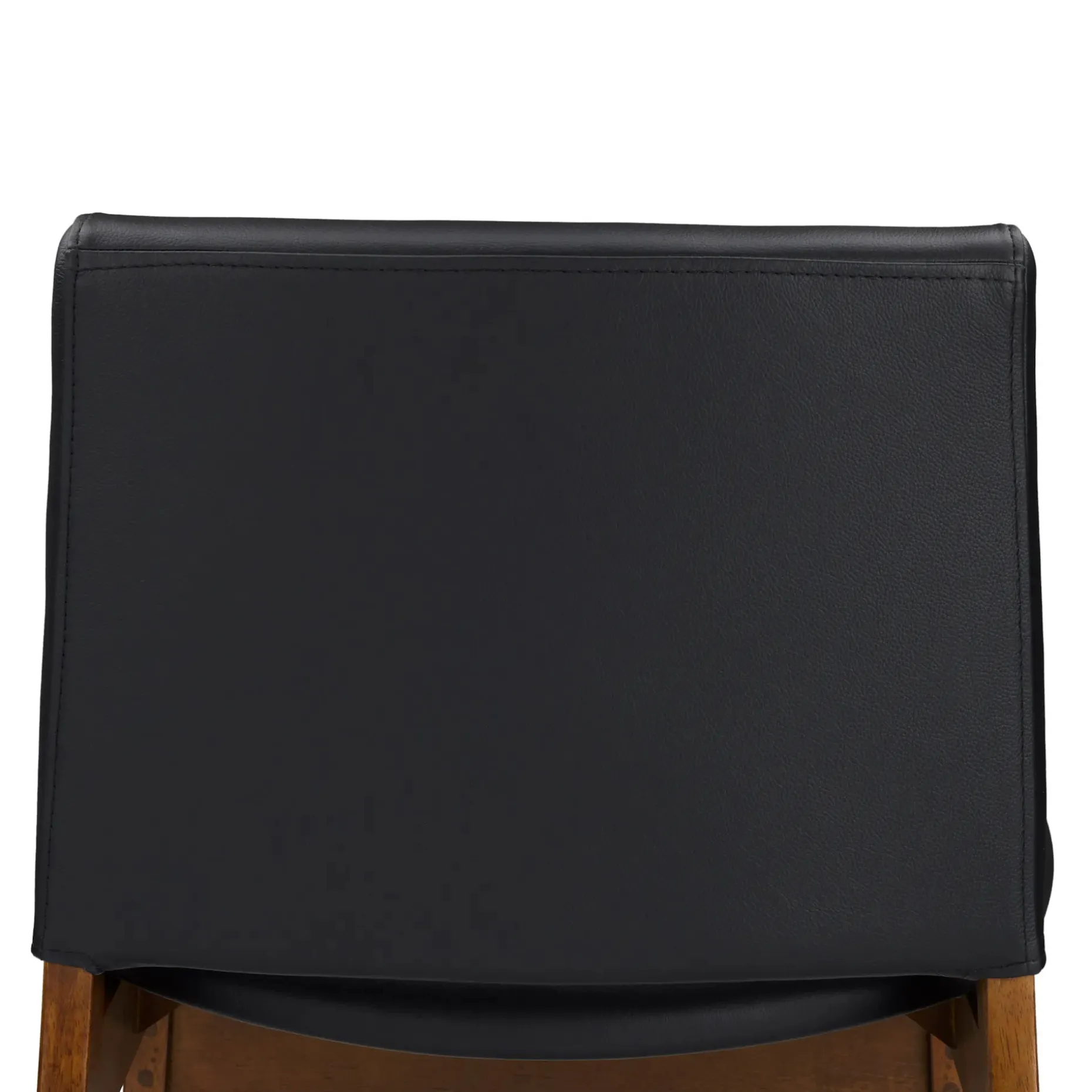 Nosh Leather Dining Chair - Walnut and Black